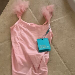 Posh Peanut Ballerina Pink  Tulle Strap Tank
